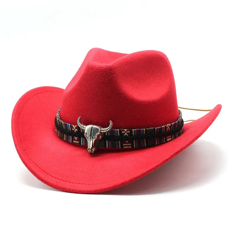 Western-style cowboy hat with bell crown in multiple colour options including army green, brown, and black