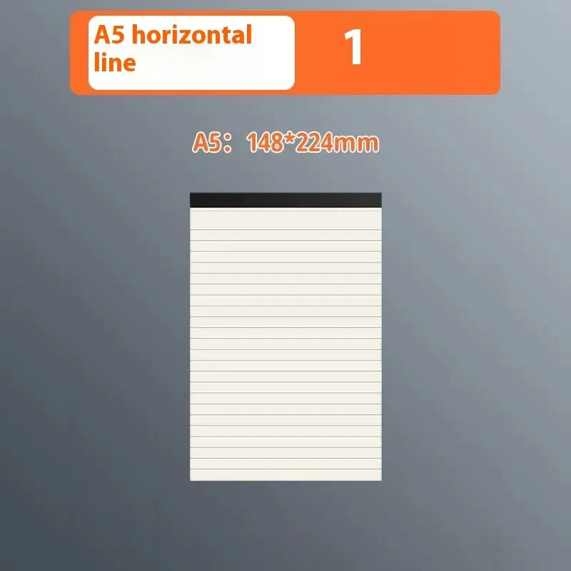A5 and B5 thickening writing pads with tearable sheets in horizontal line, grid and blank paper options