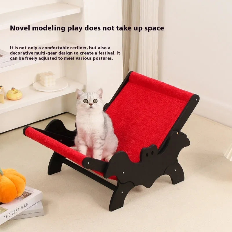 Black and red wooden cat lounge chair pet bed with MW-054 specification