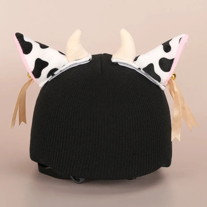 Plush fabric cartoon character helmet cover for cosplay in size M with multiple style options
