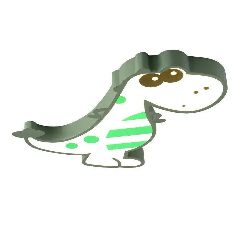 48cm diameter cartoon dinosaur ceiling light with aluminium body and PVC shade, dimmable lighting
