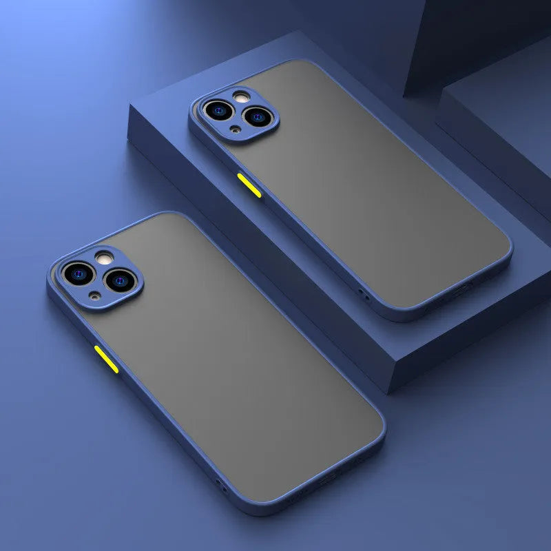 Frosted hard plastic iPhone protective case in dark night green colour, showing full back coverage.