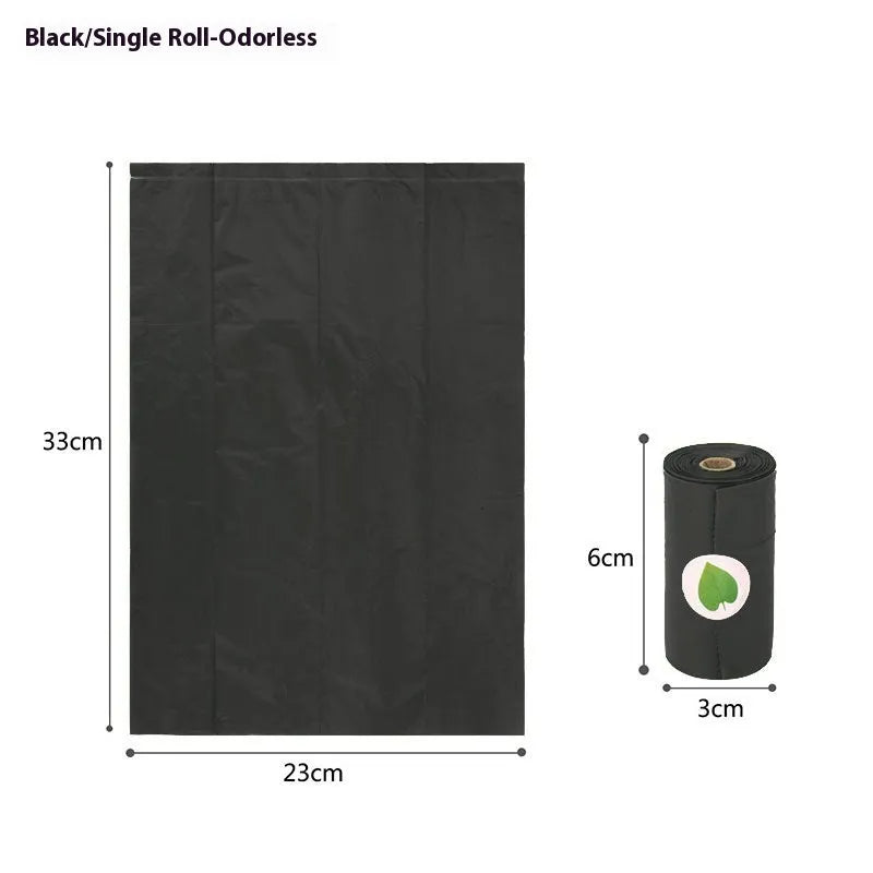 Roll of EPI degradable green pet waste bags with dispenser unit