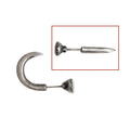 S925 sterling silver nail stud earrings in straight and curved styles with ear hook design