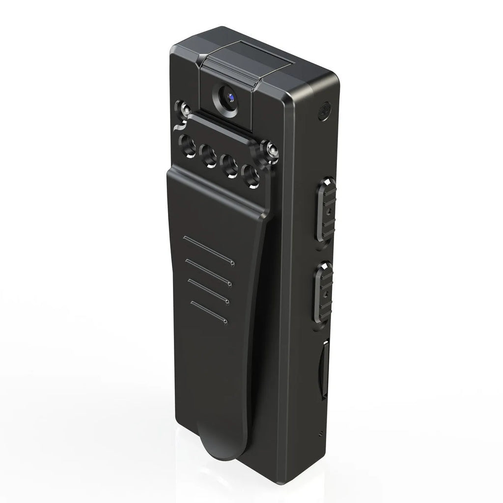 Black 1080p HD DV home camera with a rotatable lens on an ABS plastic body.