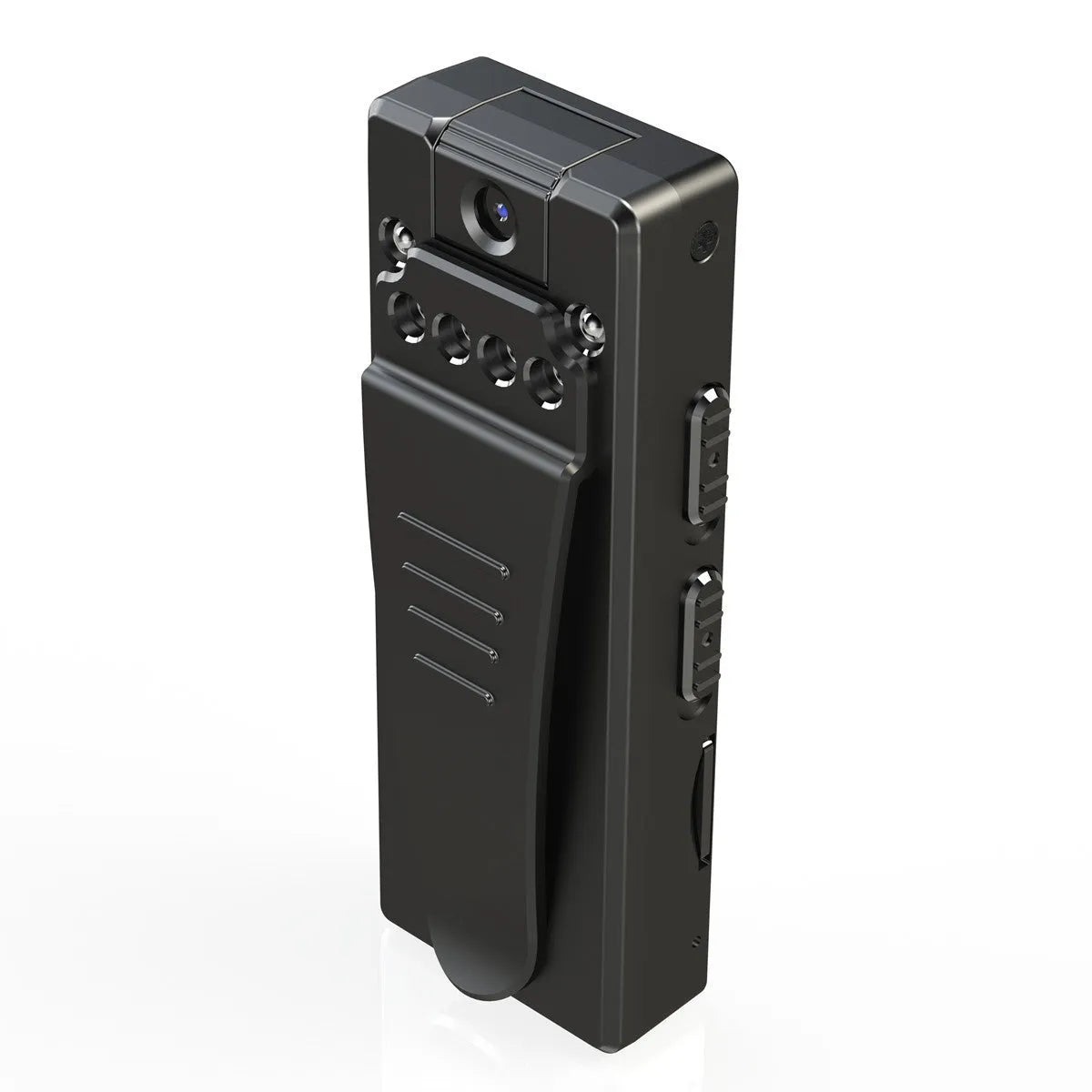 Black 1080p HD DV home camera with a rotatable lens on an ABS plastic body.