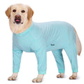 Four-legged striped dog shirt for golden retrievers and labradors in lightweight polyester material