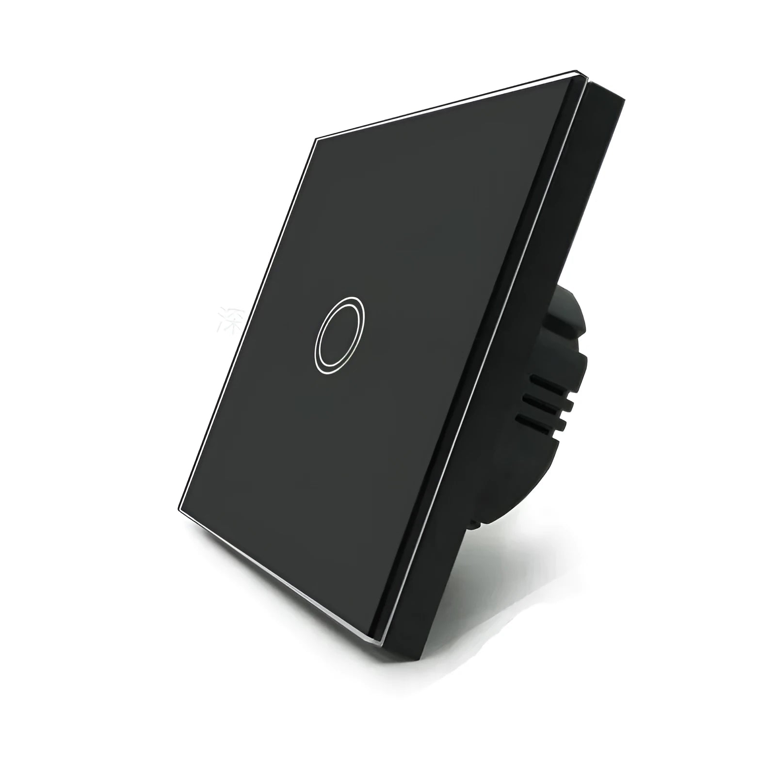 86-type touch light switch with tempered glass panel in black, gold, or white finish