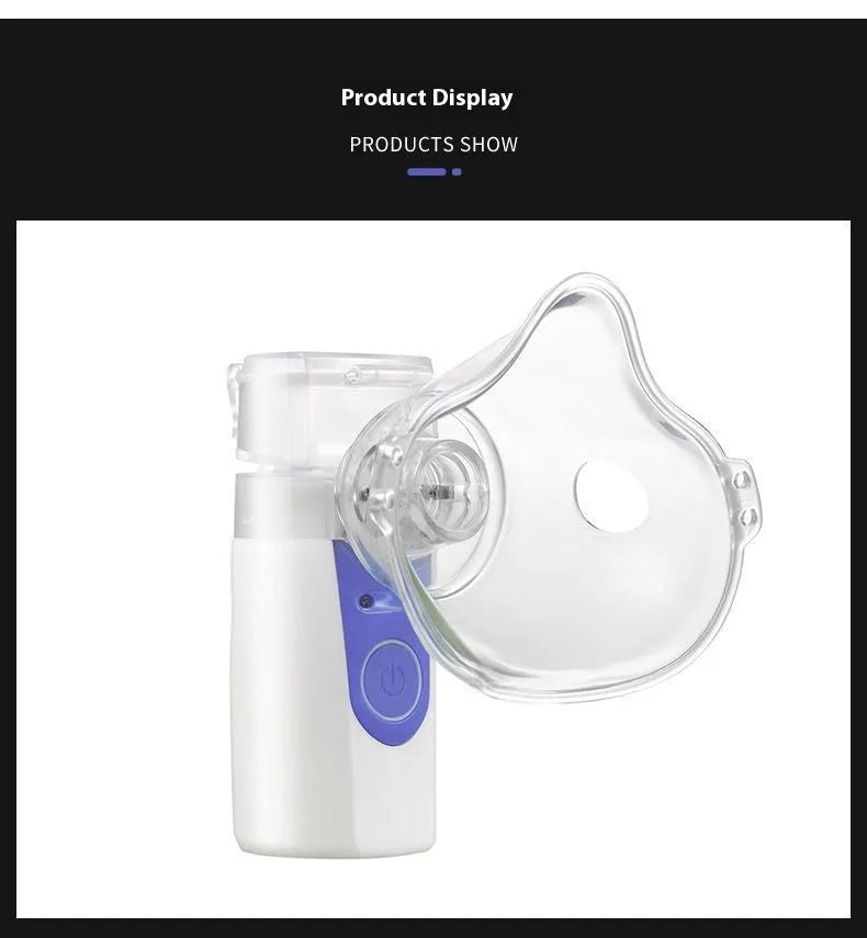 USB handheld nebuliser spray machine with columnar design for household use