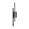 Gold finish double line wall lamp with LED lighting for stairwells and aisles