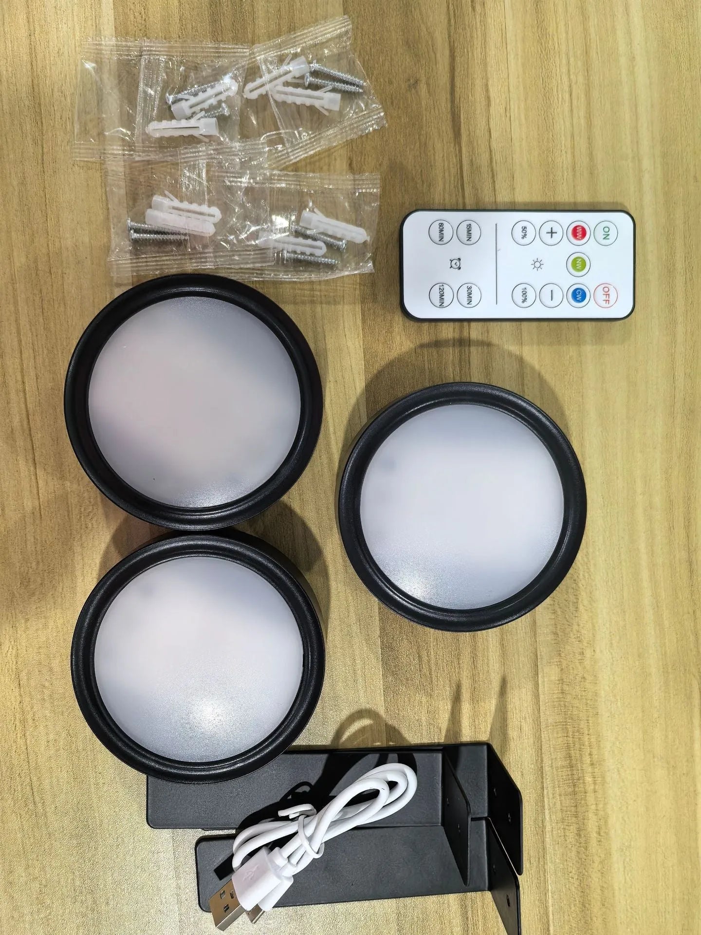 Black wireless magnetic LED painting lamp with remote control for 13-colour RGB lighting