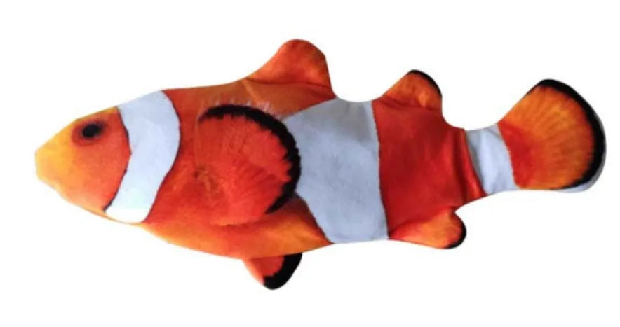 Electronic jumping fish simulation cat toy without catnip, 30cm multicolour design with USB charging