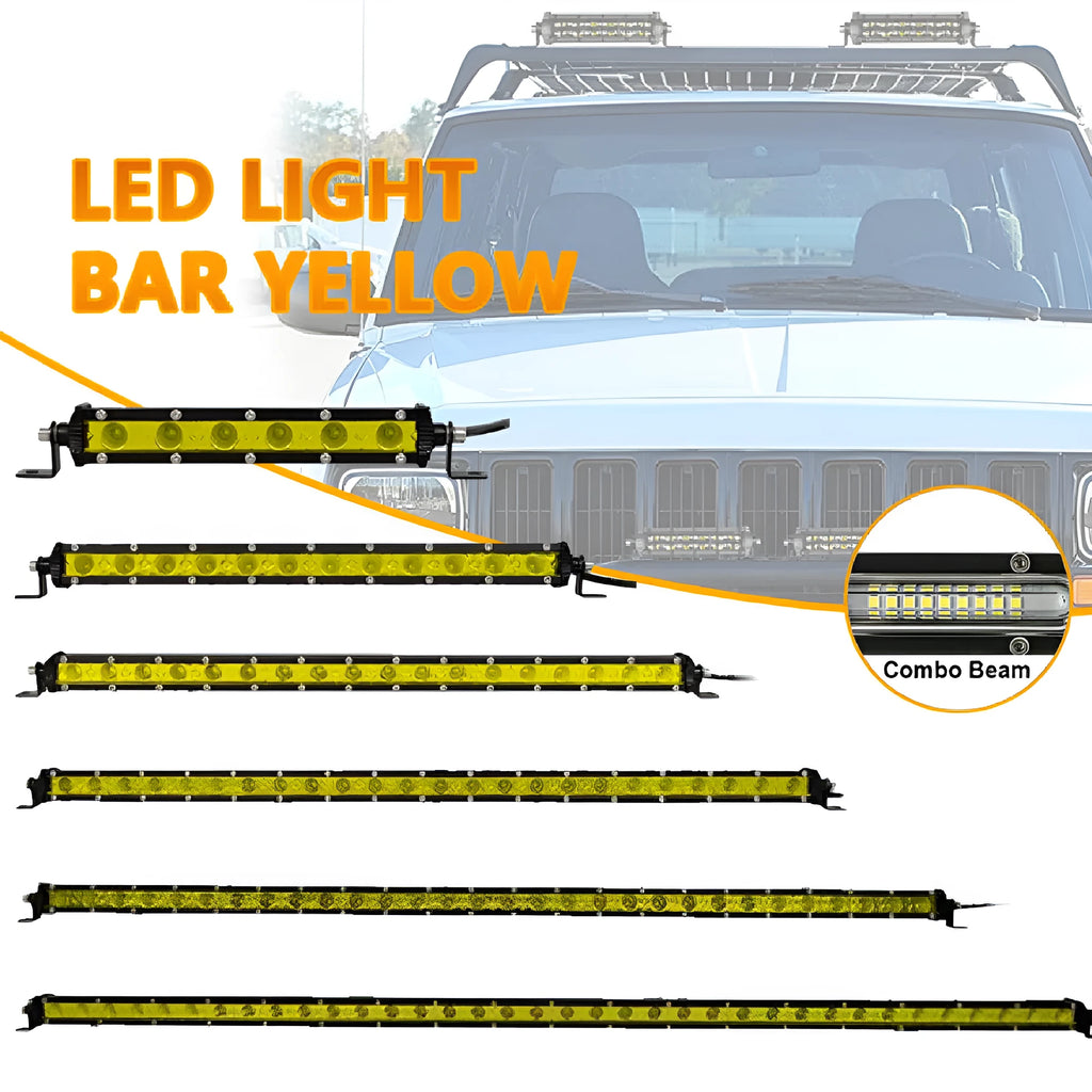 25 inch single row LED light bar for cars with aluminium housing and mounting brackets