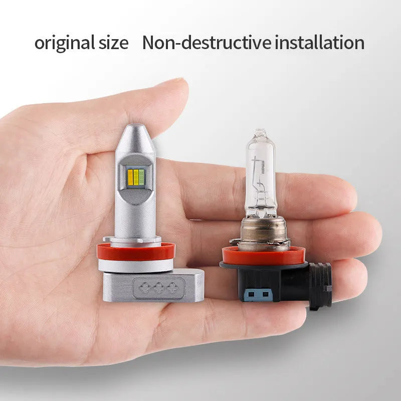 Super stable universal LED fog lamp bulb with aluminium housing for car and motorcycle.