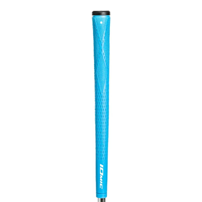 TPE rubber golf club grip in assorted colours including pink, red, blue, white, and black with coloured head accents.