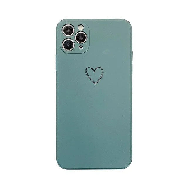 Solid colour TPU silicone phone case for Apple iPhone on a table