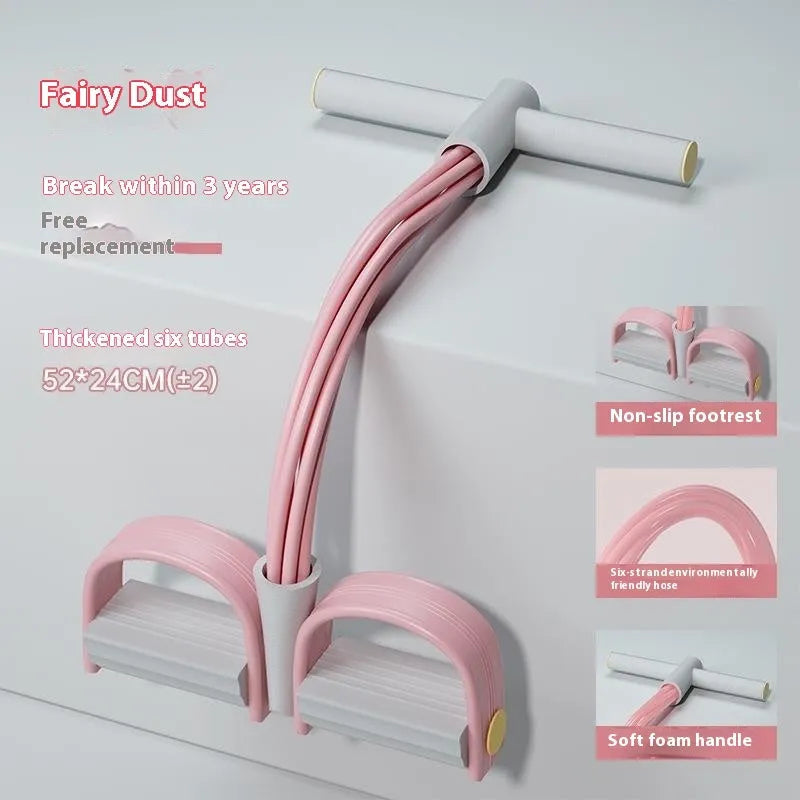 Adjustable waist slimming pedal exercise device with puller rope in purple colour option