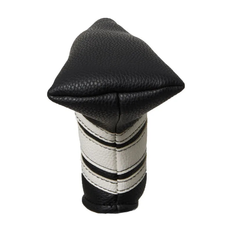 Black PU leather golf push rod sleeve cover for cart protection