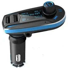 BT618C compact black car Bluetooth FM transmitter and MP3 player with LCD screen