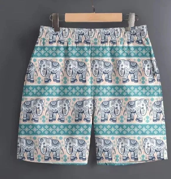 Men's lightweight polyester casual sports shorts available in multiple patterns and colours, sizes S to 5XL