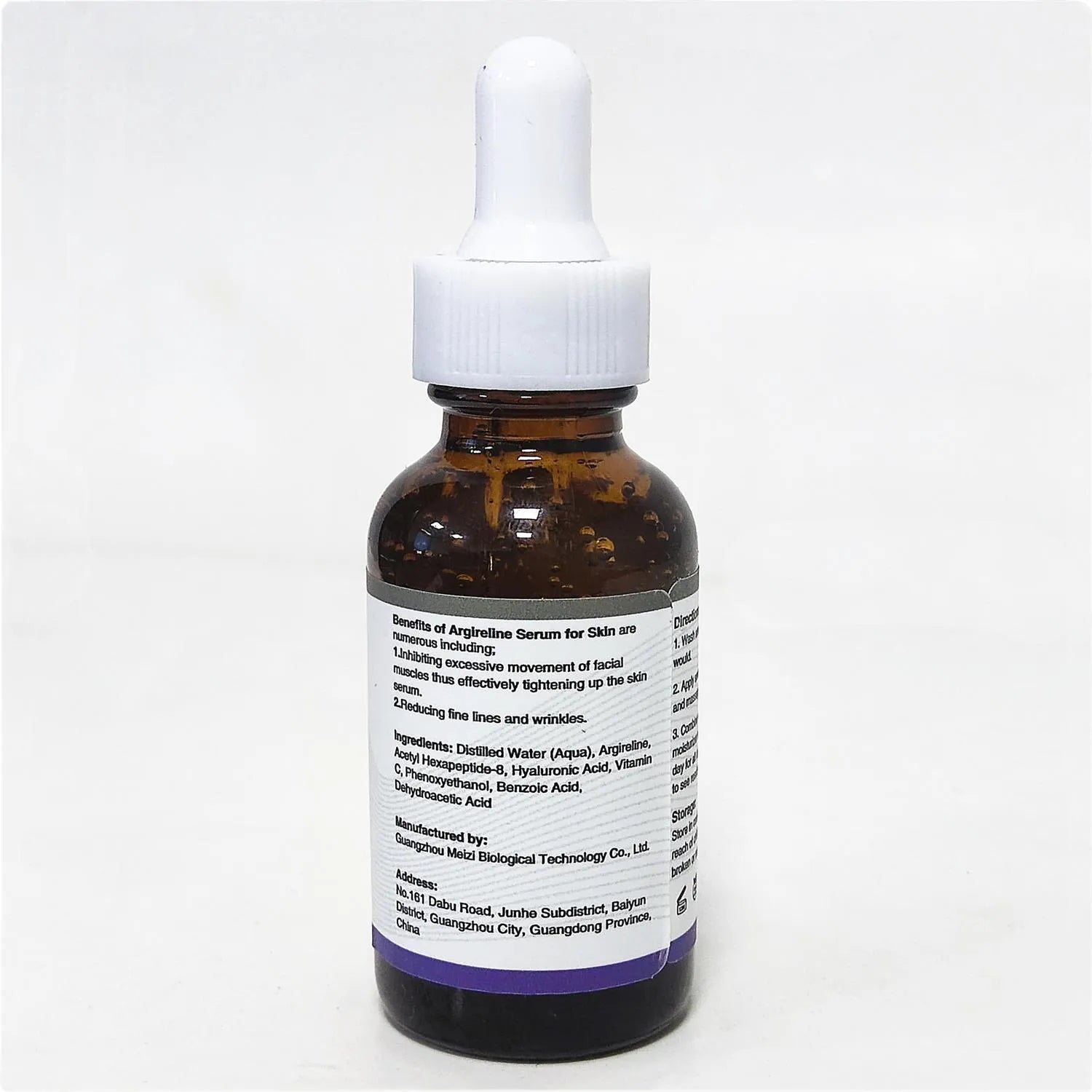 Six-peptide anti-wrinkle serum moisturising liquid 30ml bottle for facial brightening and hydration