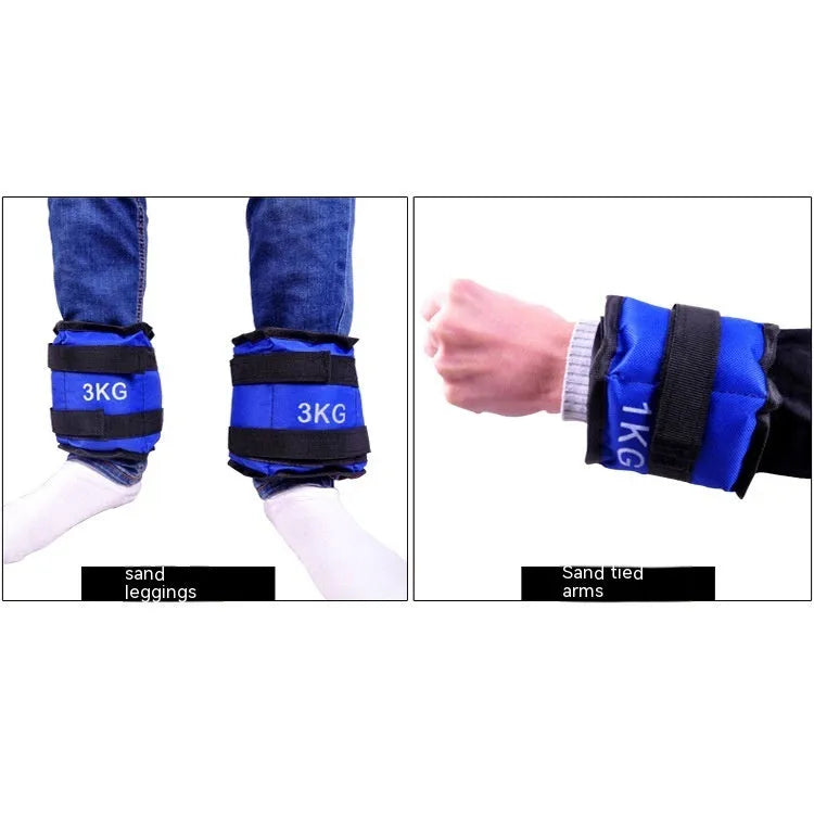 Pair of Oxford cloth legging sandbags for track and field running training in six weight options