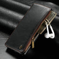 Samsung Galaxy Note9 leather flip phone case in black, brown or red colours