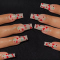 French Love Red Diamond Small Cherry Wear Armor sheets in JP1601 colour with adhesive for nail art