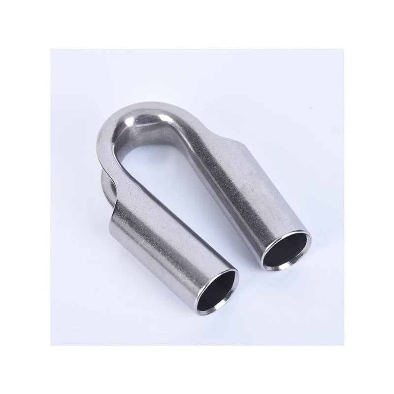Stainless steel tubular chicken heart round sleeve ring showing circular fastening component