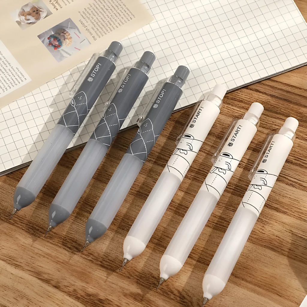 Automatic pencil with cloud grip design showing 0.5mm writing thickness