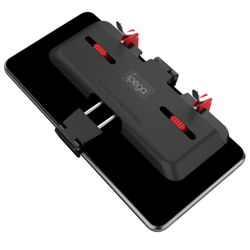 Black PUBG mobile phone trigger holder PG-9137 with adjustable metal trigger and telescopic fixing clip
