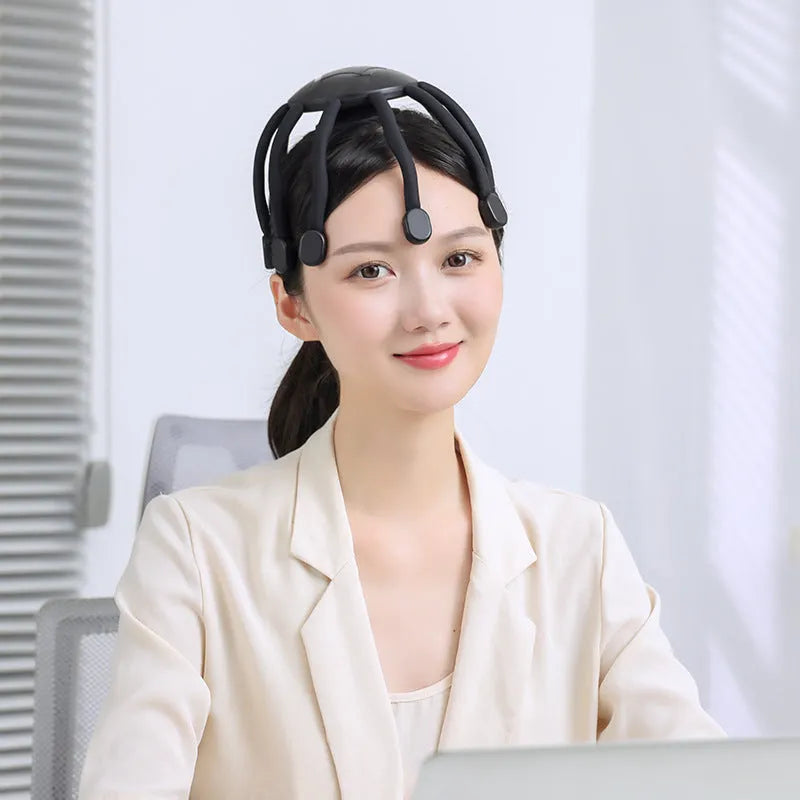 USB electric head massager with multiple vibrating claws for scalp relaxation