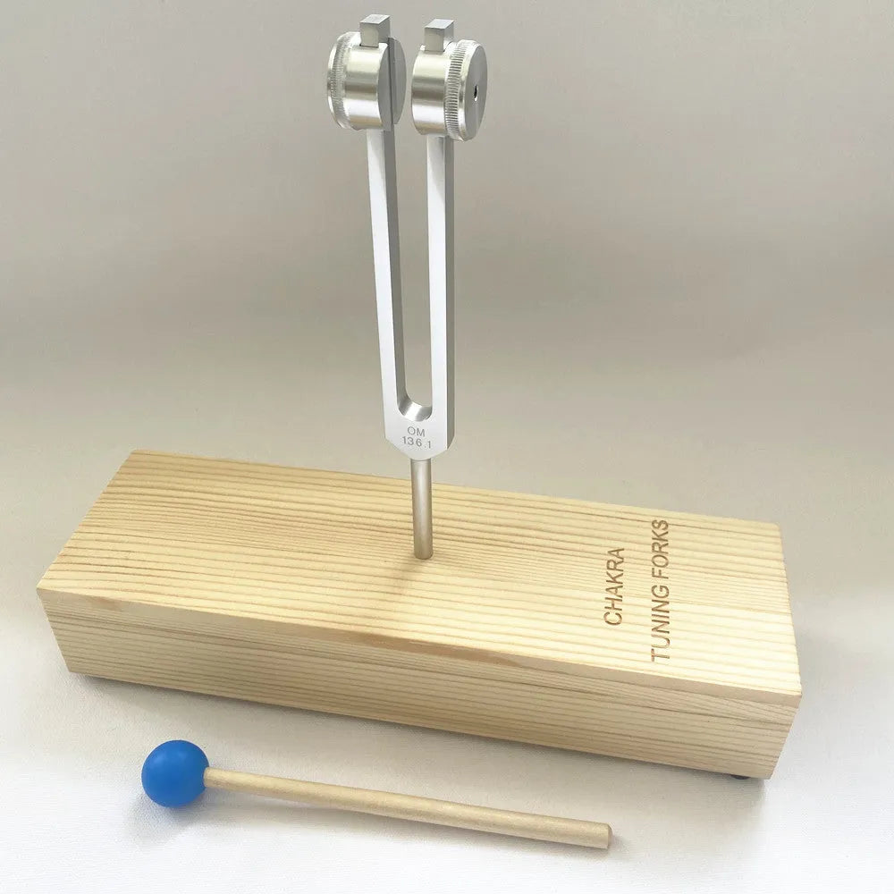 Aluminum alloy 432Hz tuning fork with integrated speaker unit for sound therapy