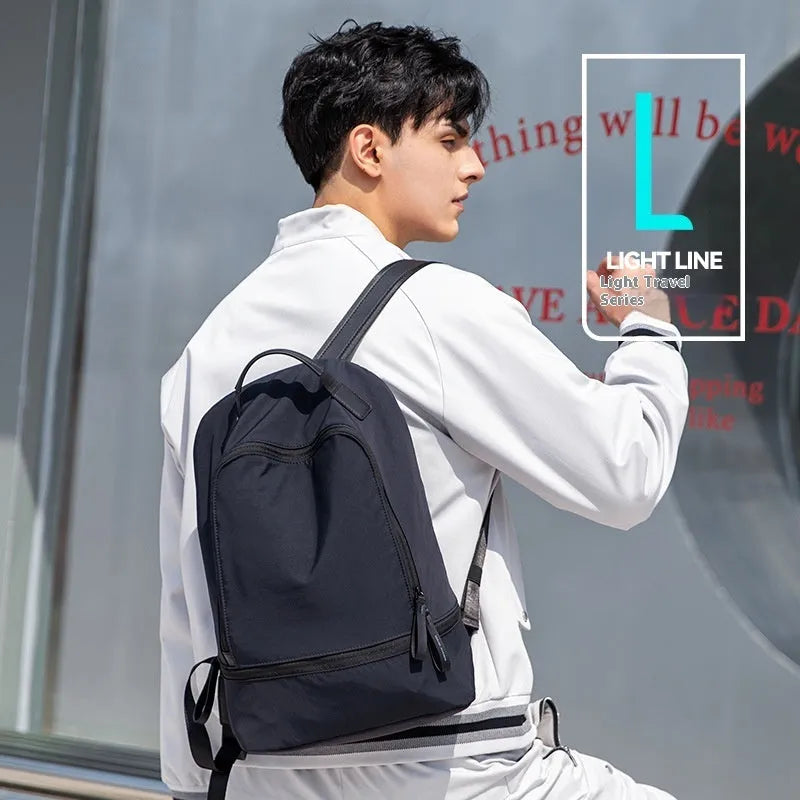 Oxford cloth leisure backpack in solid colour with under 20L capacity for daily commuting and travel