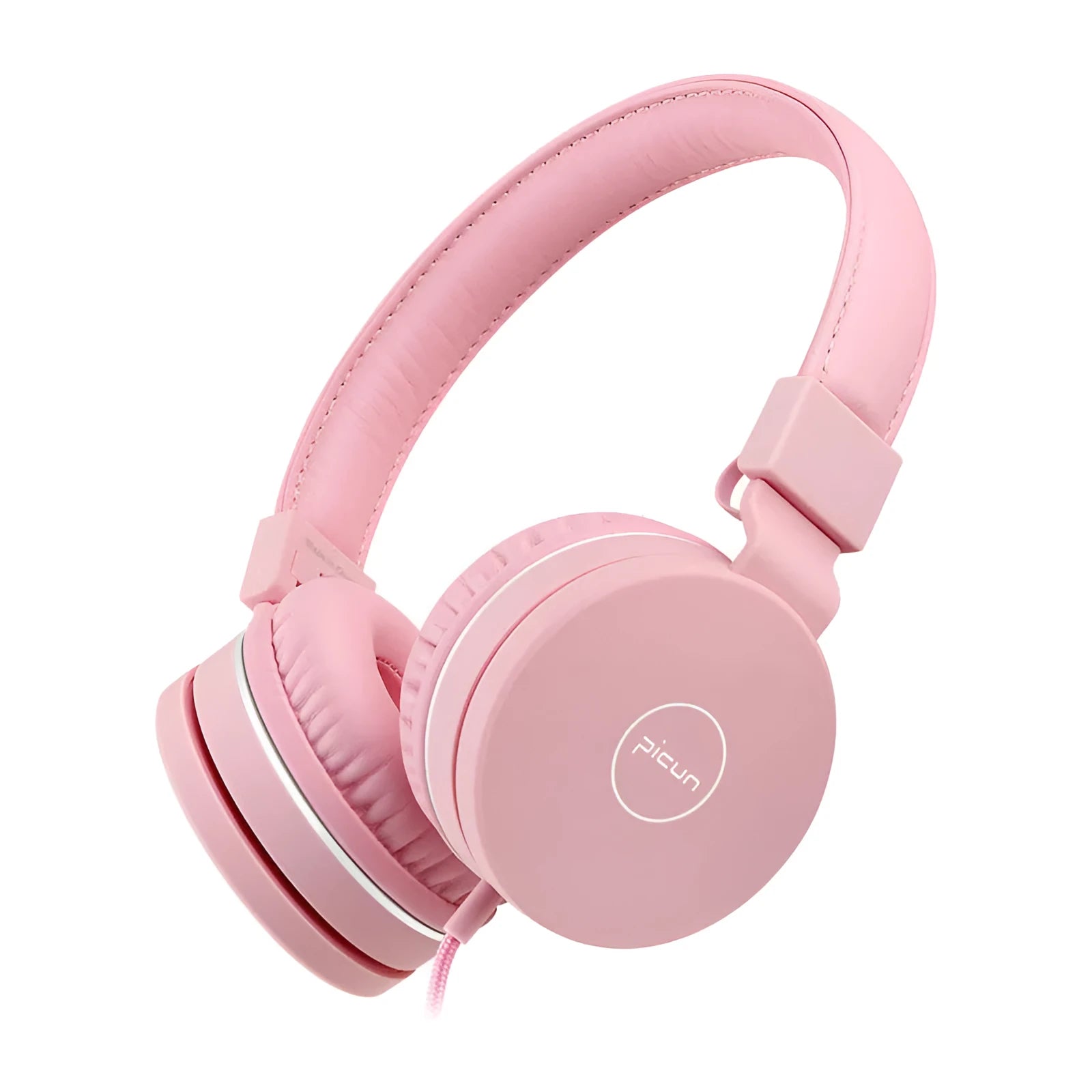 Bengoo C30 wired headphones with microphone in mint green colour, showing protein ear cushions and braided cable.