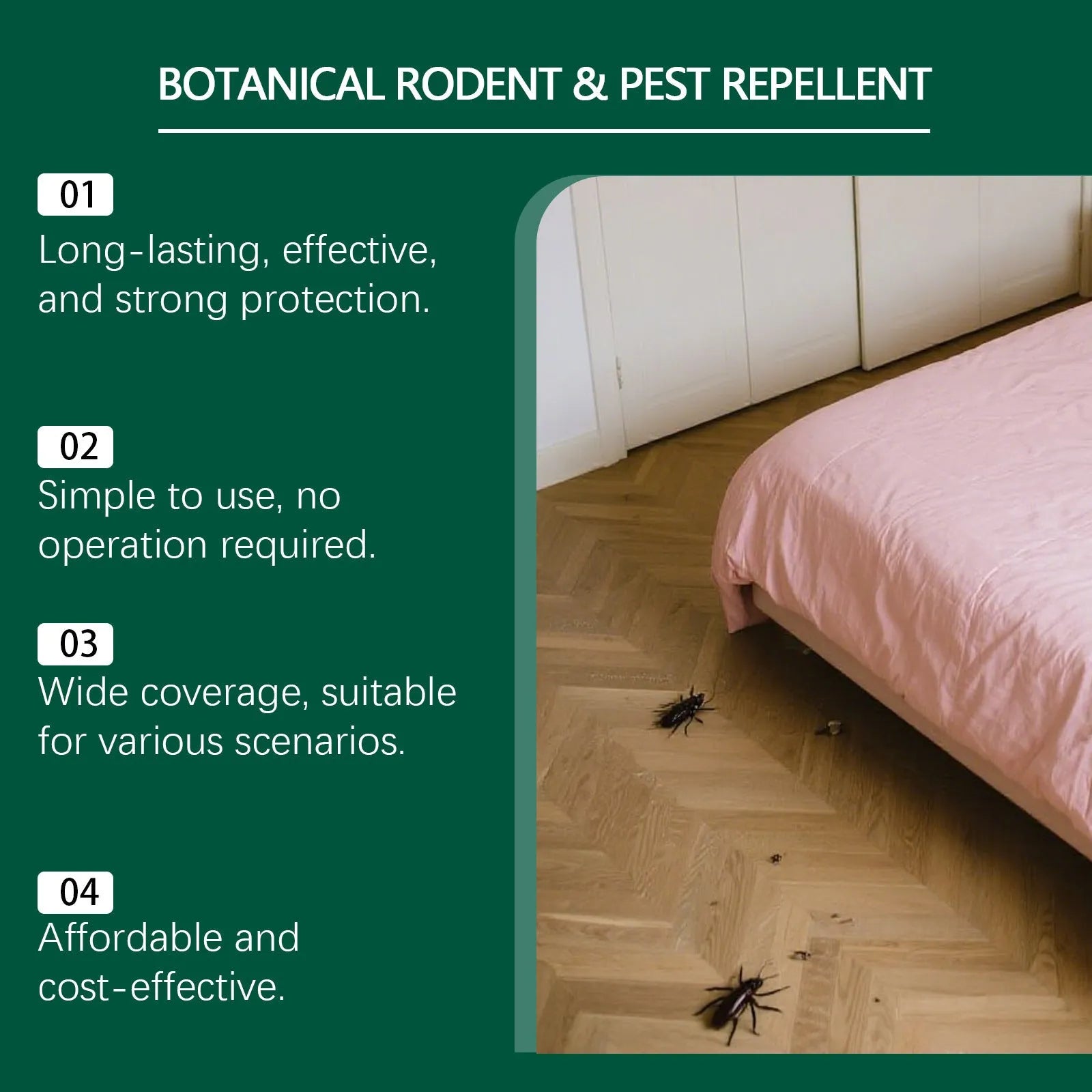 Warehouse animal repellent pills pack with 10 deterrents and 3 mesh bags for pest control