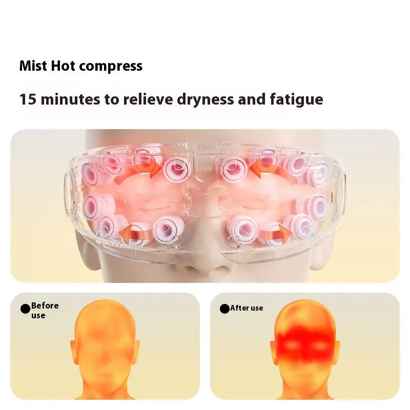Purplish gray Bluetooth rechargeable steam eye moisturising instrument for hot compress massage.
