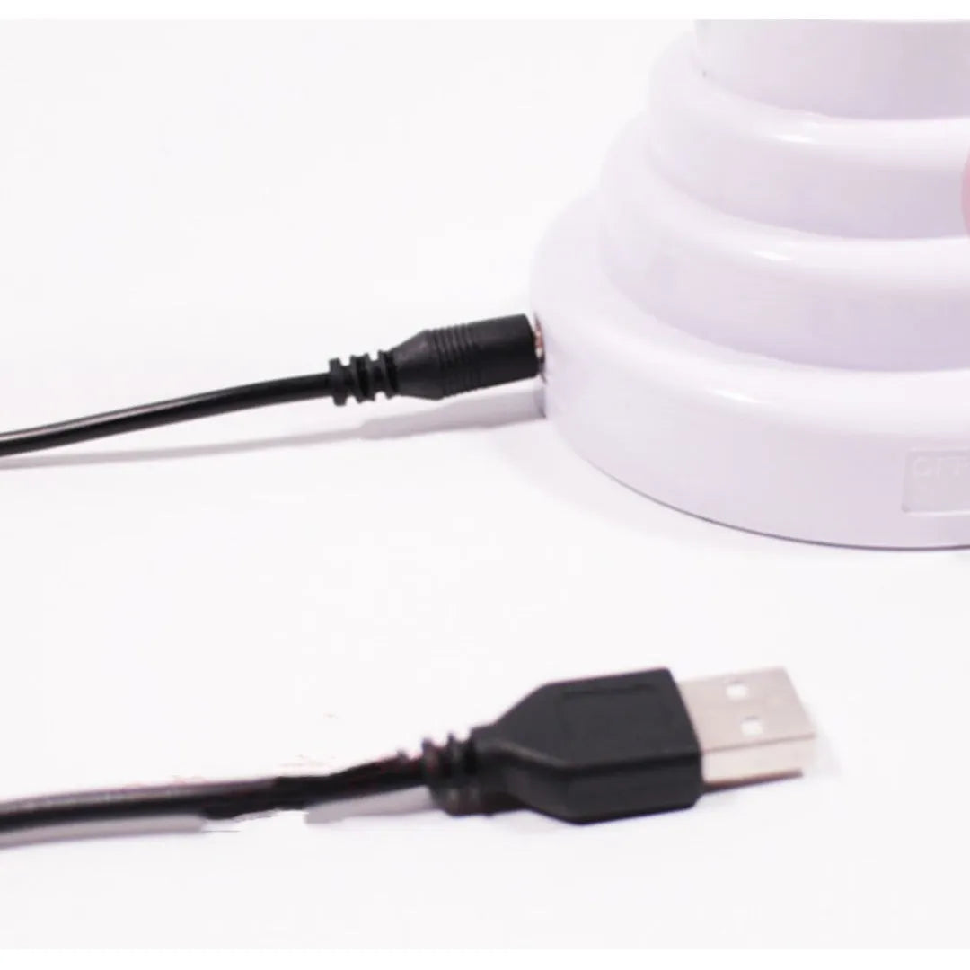 Creative minimalist bamboo shape desktop lamp with white tube and green light