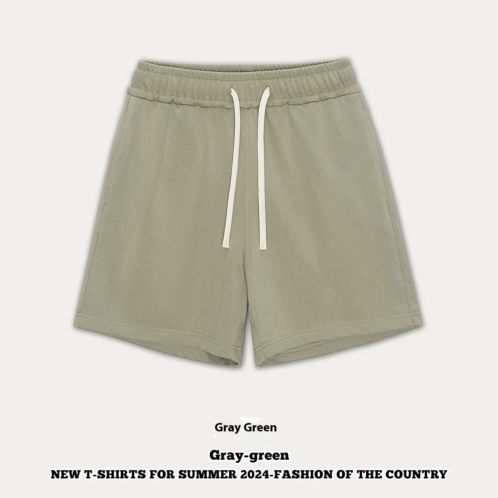 Children's loose-fit cotton denim summer shorts in cream apricot colour showing casual design