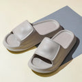 Thick sole EVA foam flip flop slippers for men and women in various colours.
