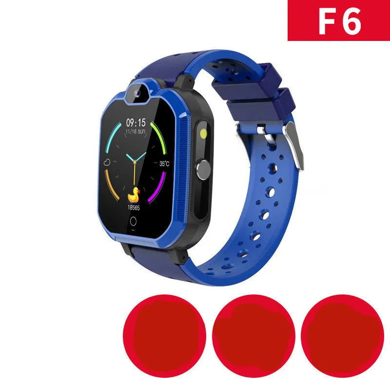 Blue children's smart watch with GPS and video calling on 1.44-inch touch screen
