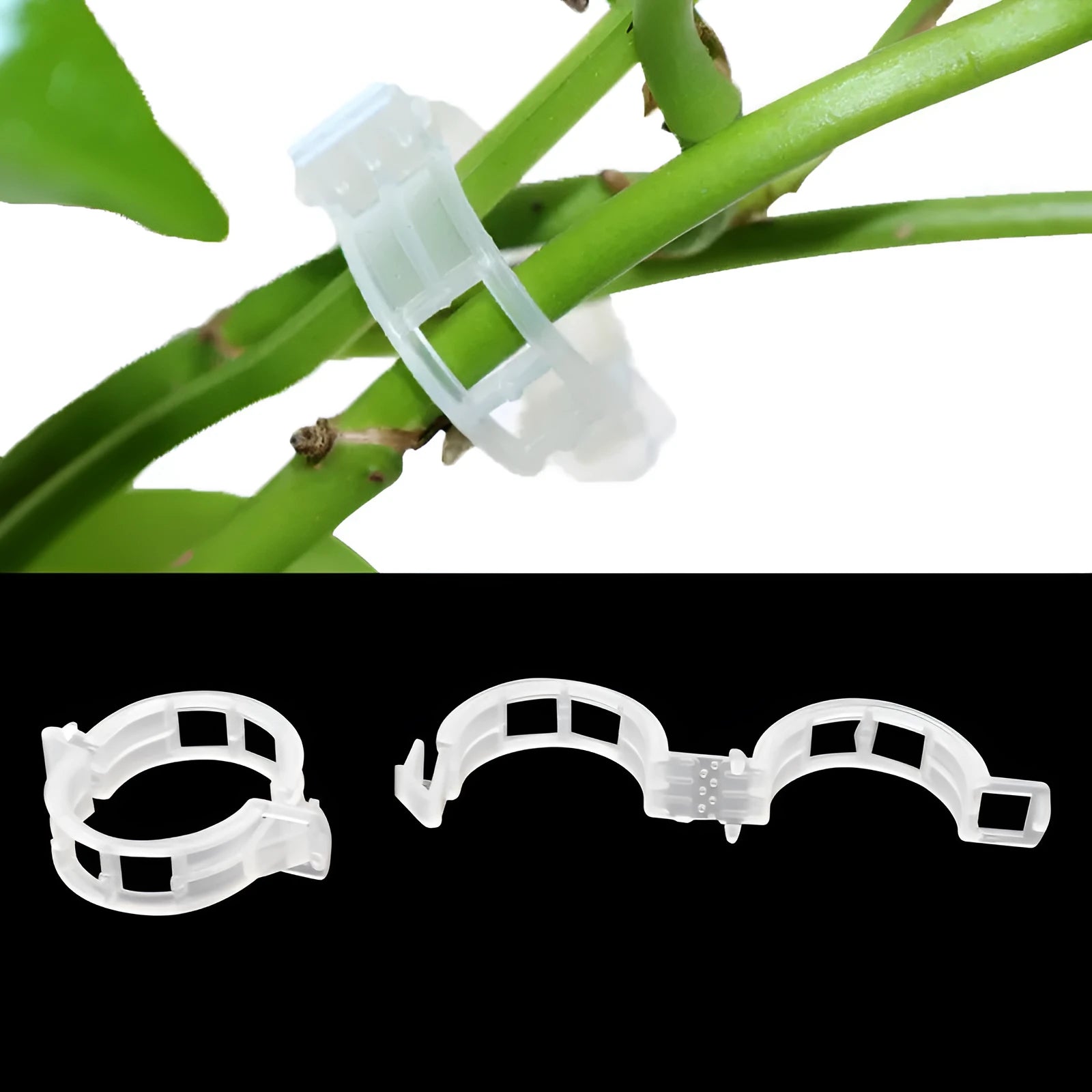 50 plastic garden grafting clips for tomato plant and vine support