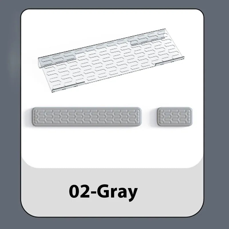 Double-sided keyboard and mouse pad with memory foam wrist strap in various colours
