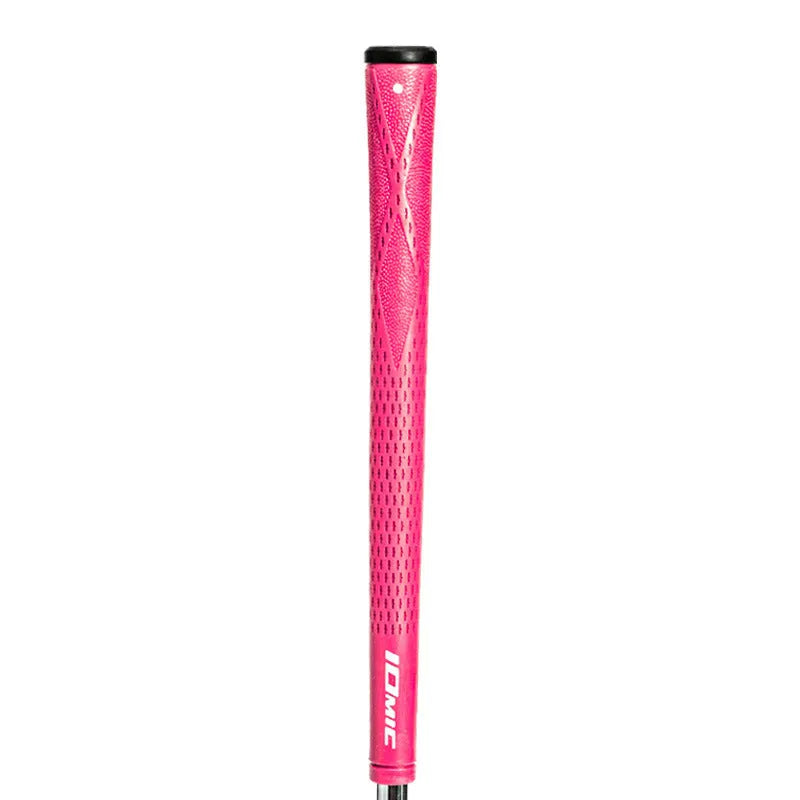 TPE rubber golf club grip in assorted colours including pink, red, blue, white, and black with coloured head accents.