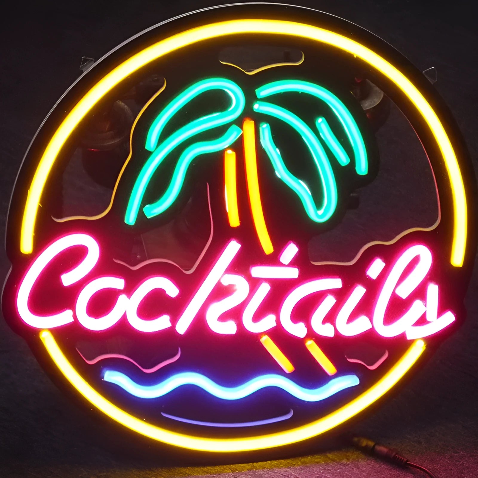 40x33mm LED coffee neon billboard with mixed colour light for bar and shop window decoration