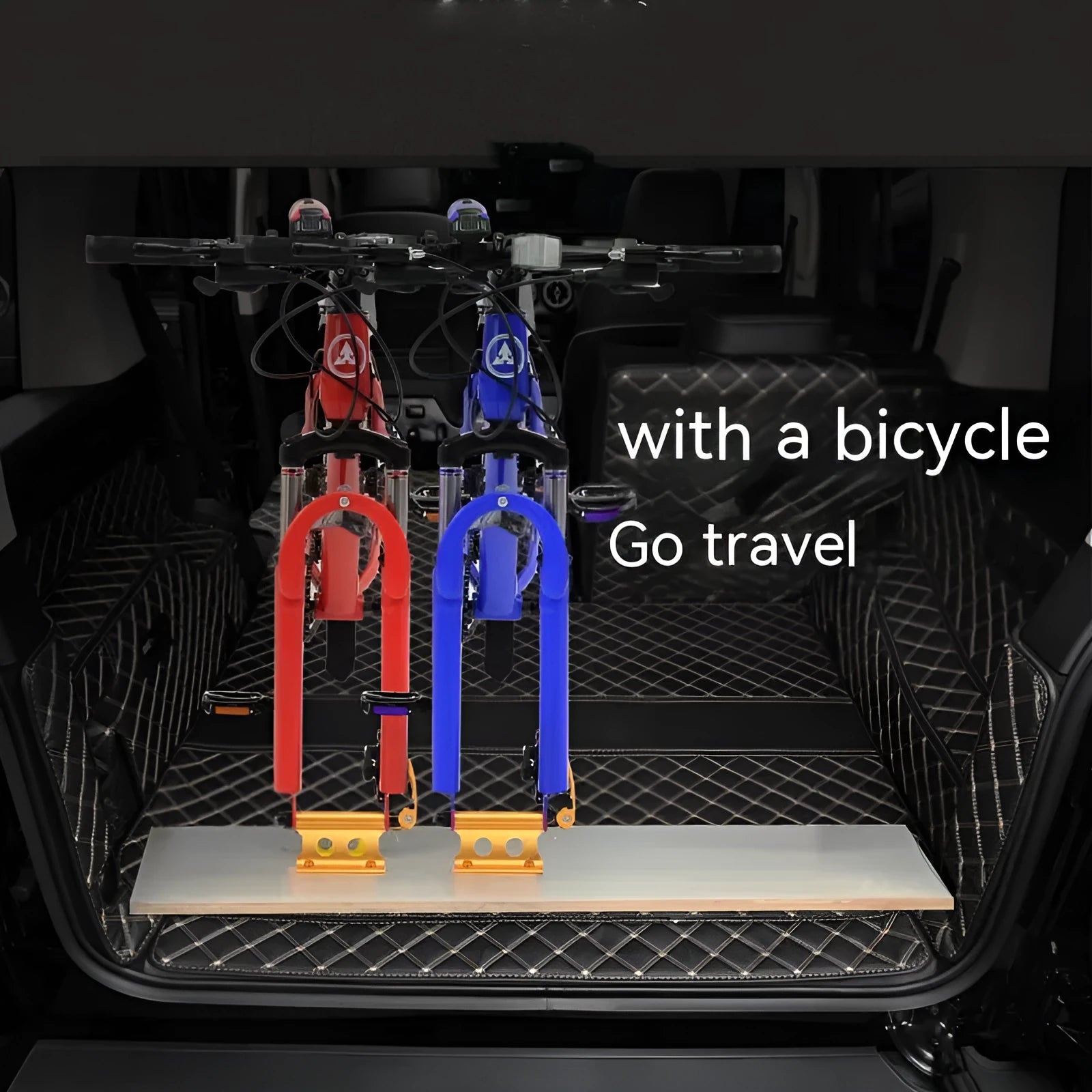 Silver metal bicycle front fork fixing clip for SUV modification and accessory mounting
