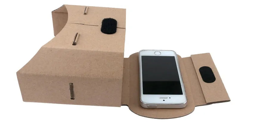 Paper virtual reality glasses measuring 153mm by 83mm for smartphones up to 6 inches