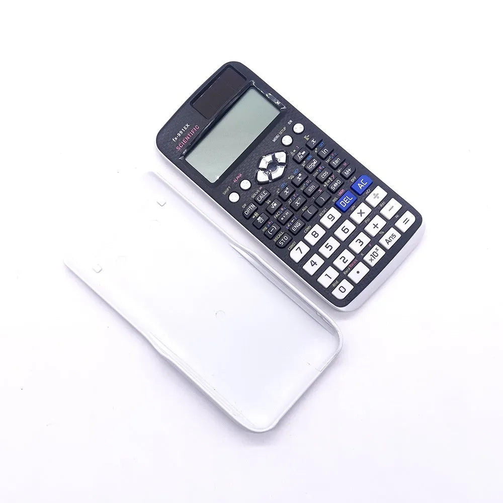 Casio 991EX solar-powered scientific calculator in black, blue, or pink for statistics and engineering