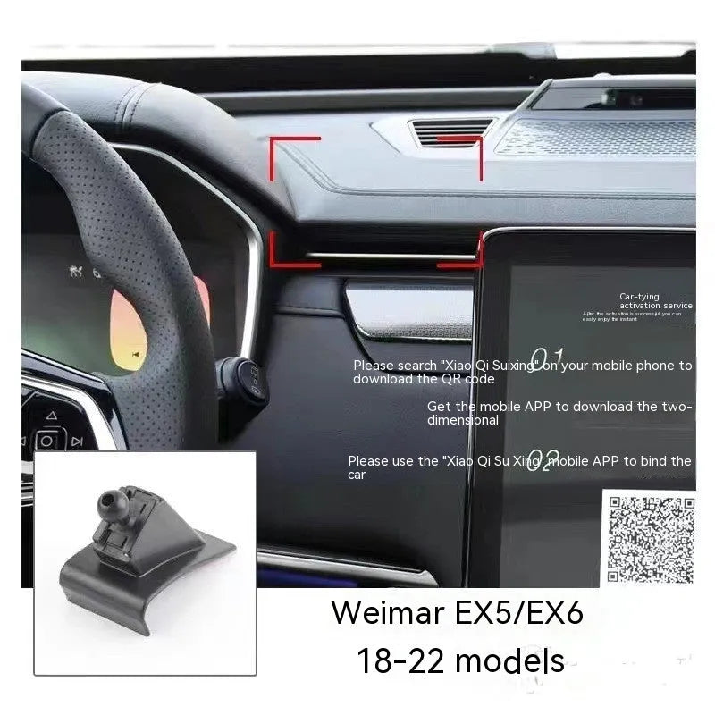GOODWAY dashboard mobile phone holder with 360-degree rotation on car dashboard