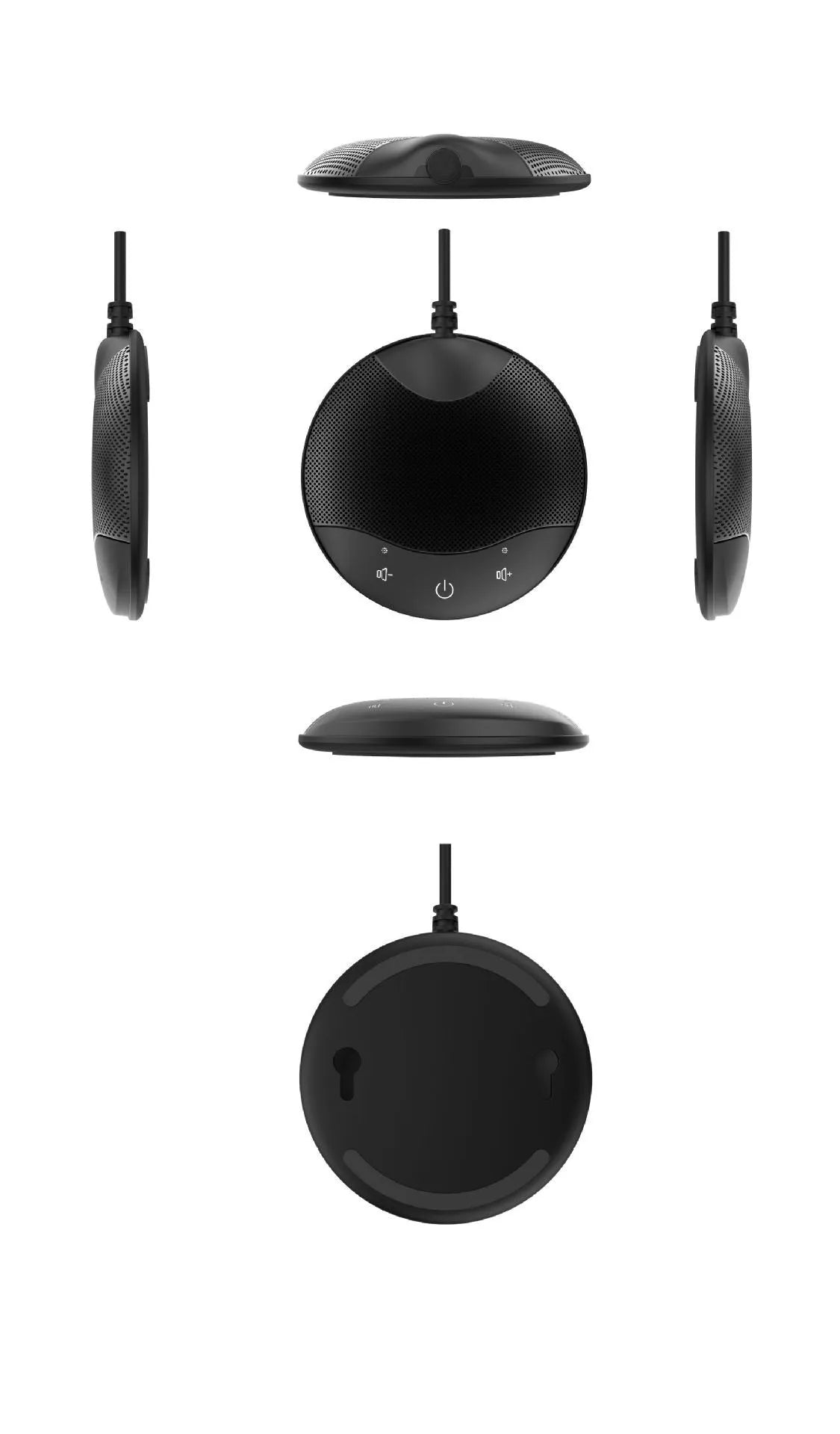 Black A7 USB condenser microphone for conference calls and gaming with 9cm compact design